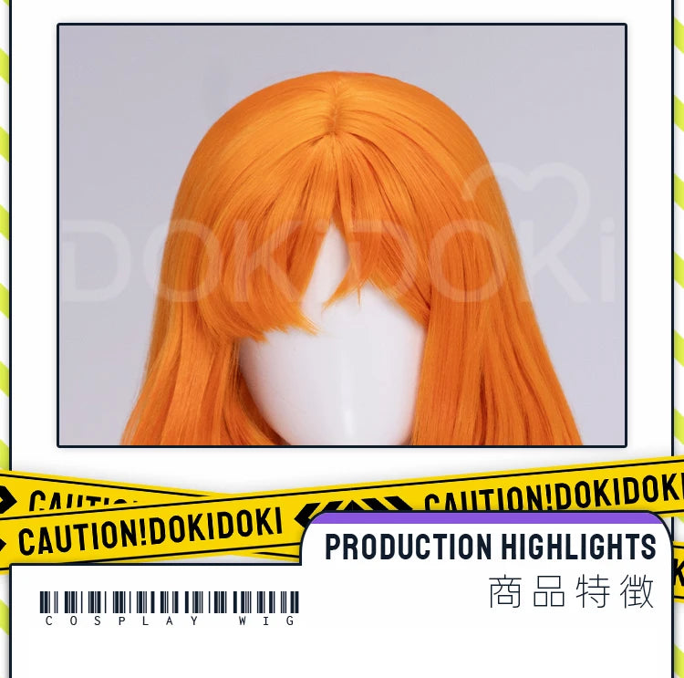 IN STOCK Rodion Ishmael Hong Lu Cosplay Wig Game DokiDoki Women Men 90cm Orange Black Long Hair Ishmael Cosplay Free Wig Cap