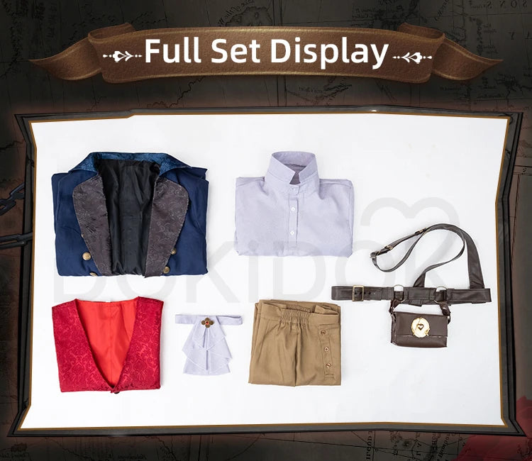 P Cosplay Costume Game Cosplay【S-2XL】DokiDoki-R Men Game Costume Medieval Suit P Cosplay Plus Size