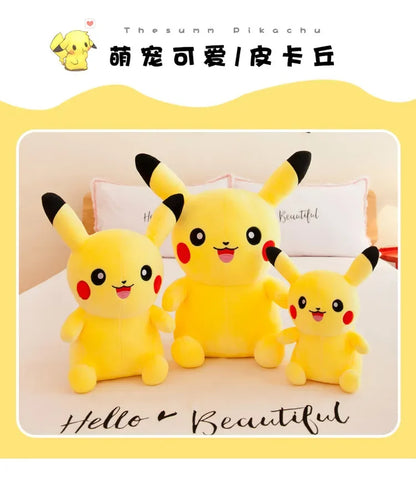 25/30/40/70CM Big Size Pokemon Pikachu Plush Cartoon Animal Stuffed Toys Kawaii Ornament Cushion Plushies Children Toy Gift