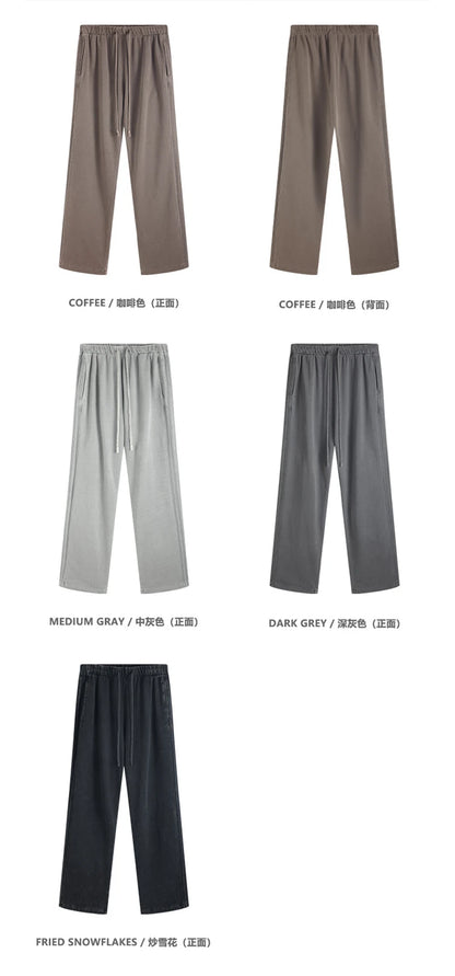 ZODF Fashion Autumn Winter Men Washed 450gsm Pants Unisex High Street Oversized Straight Trousers Streetwears HY0626