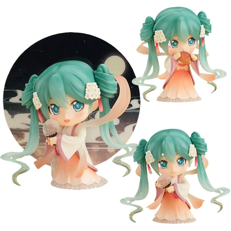 10cm/3.94in #1939 Hatsune Miku Anime Figure 15th Anniversary Strawberry Miku Action Figure #1940 Miku Collection Model Doll Toys