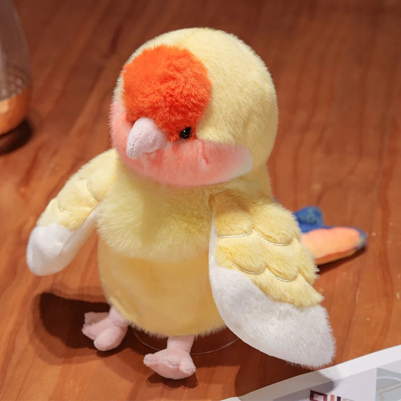 Kawaii Bird Hand Puppet Cute Parrot Cockatiel Budgie Soft Plush Toy Lovely Animal Plushies Parent-child Interactive Toys