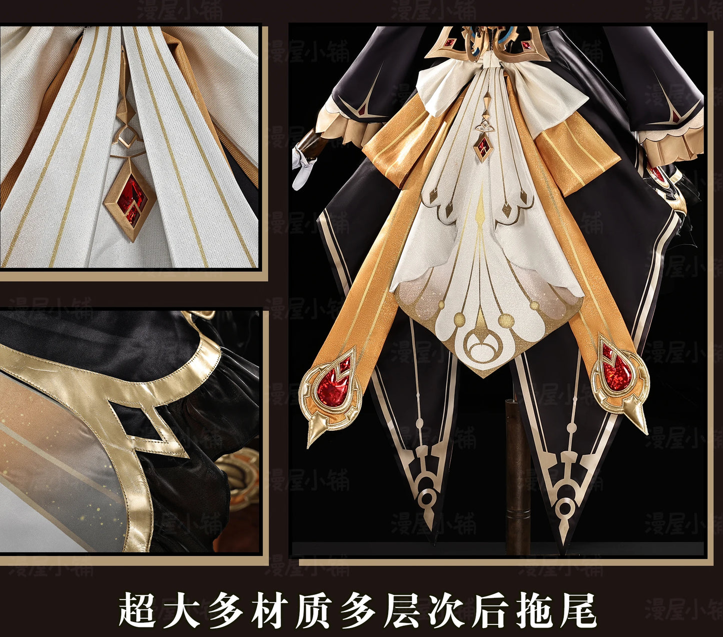 Genshin Impact Sandrone Cosplay Costume Wig Marionette Dress Uniform Eleven Fatui Harbingers Halloween Party Women Girls Props