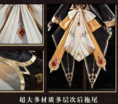 Genshin Impact Sandrone Cosplay Costume Wig Marionette Dress Uniform Eleven Fatui Harbingers Halloween Party Women Girls Props