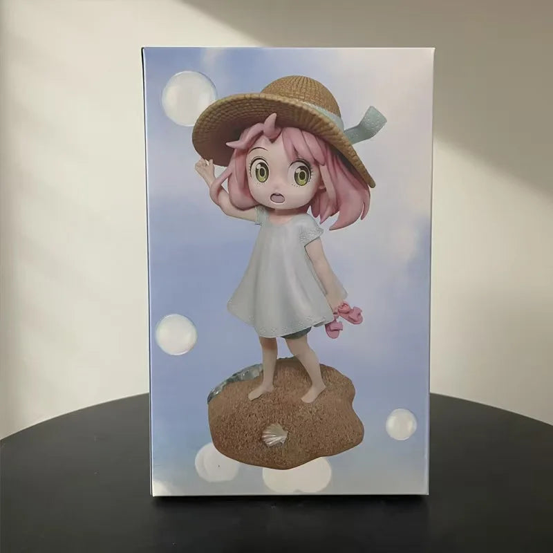 Anime Spy×Family Action Figures Anya Forger Summer Swimsuit Figurine Dolls Model Cute Toy PVC Collectible Ornament Birthday Gift