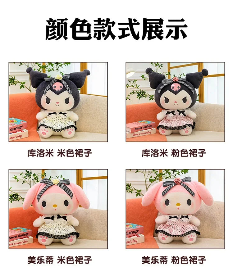 Sanrio Big Size 80cm Cute Kuromi My Melody Soft Stuffed Sofa Body Throw Pillow Plush Toys Dolls Kawaii Room Decor Holiday Gifts