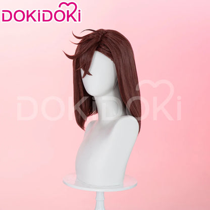 IN STOCK Momo Ayase Wig Anime Dandadan Cosplay DokiDoki Women 38cm Brown Short Hair Ayase Momo Maid Halloween Ear Clips Free Cap
