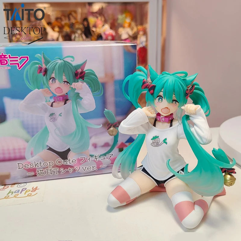 TAITO Hatsune Miku Cat Ear T-Shirt Ver. 13CM PVC Model