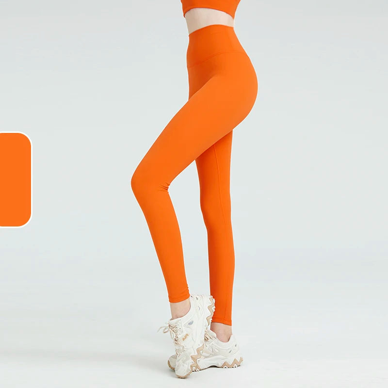 2025 Codex Seamless Yoga Leggings Women’s Sports Tights Gym Workout Fitness Pants Athletic Wear - Bright Orange / S