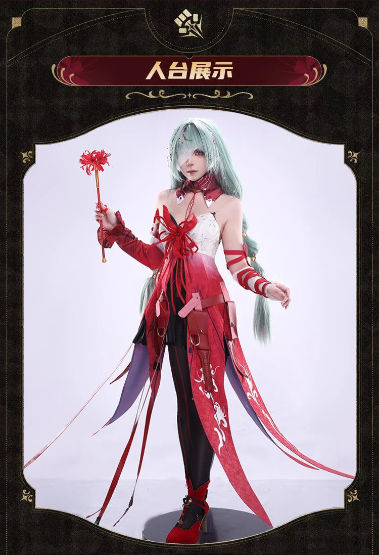 Wuthering Waves Phrolova Cosplay Costume Wig Dress Headwear Earrings Fractsidus Halloween Party for Women Girls Accessory Props