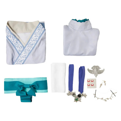 Anime The Apothecary Diaries Jinshi Cosplay Costume White Dress Headwear Earrings Kusuriya No Hitorigoto Maomao Halloween Women