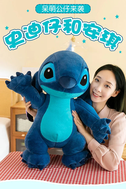 50/70/90cm Super Big Size Stitch Disney Anime Plush Stuffed Doll Angel Decoration Plushies Children Pillow Ornament Holiday Gift
