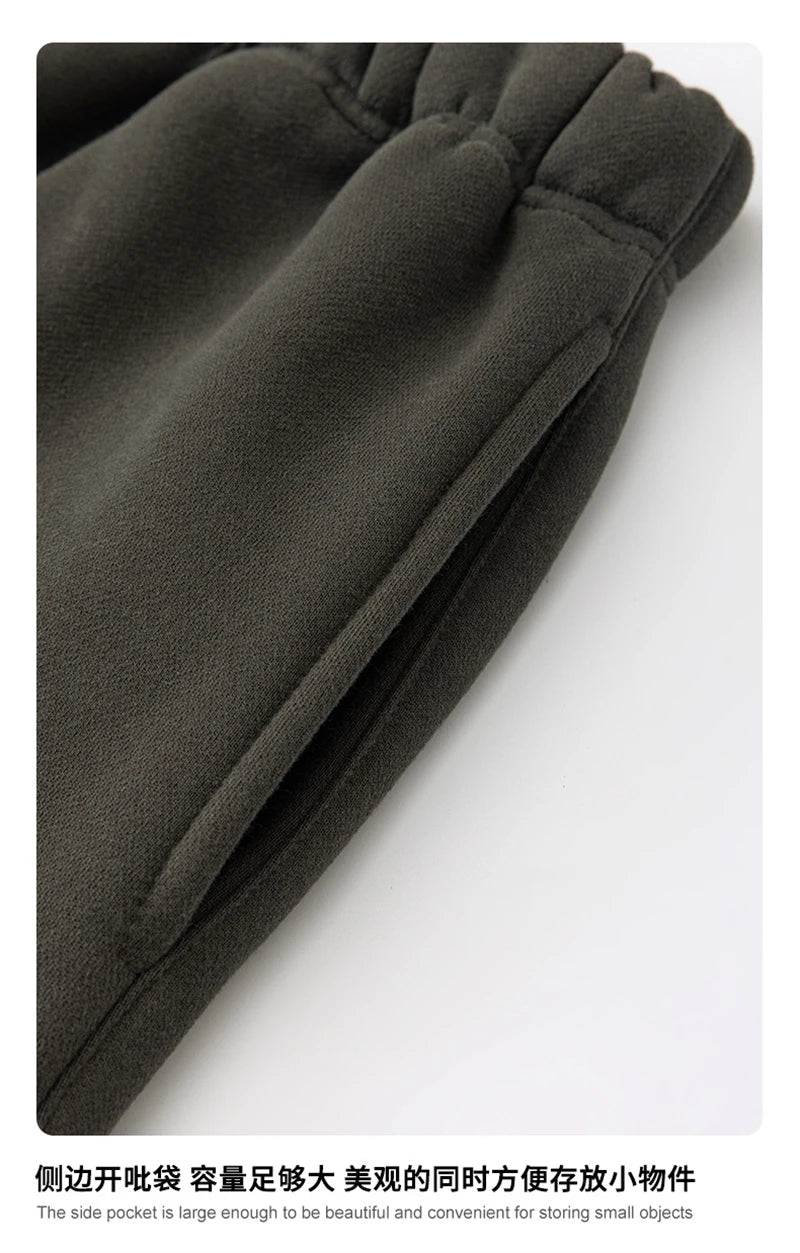 ZODF Trendy 2025 Autumn Winter Men Warm Soft Fleece Shorts Unisex Casual Hip Hop 345gsm Solid Shorts Brand Bottoms HY1173