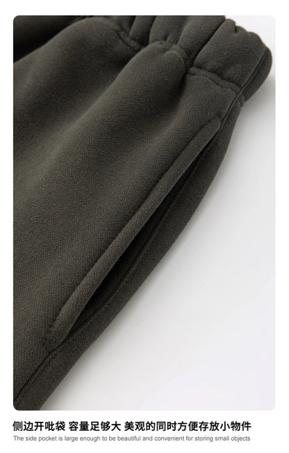 ZODF Trendy 2025 Autumn Winter Men Warm Soft Fleece Shorts Unisex Casual Hip Hop 345gsm Solid Shorts Brand Bottoms HY1173