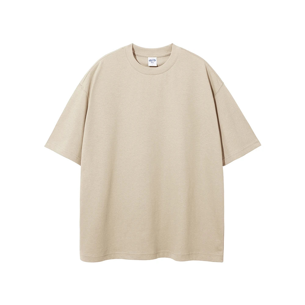 ZODF New Spring Summer Men 305gsm Cotton T Shirts Unisex Heavy Weight Oversized FG Noshrink Basic Solid T-Shirt Tees HY0165