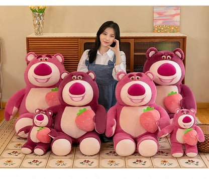 New 40-80cm Large Size Kawaii Strawberry Bear Series Plush Toy Pillow Doll Wedding Interior Accessories Couple Gift