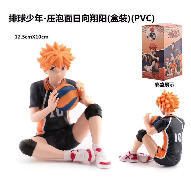 12CM Anime Haikyuu Figure Shoyo Hinata Model Toy Kozume Kenma Action Figure Noodle Stopper Tobio Kageyama Collection Toy Boxed