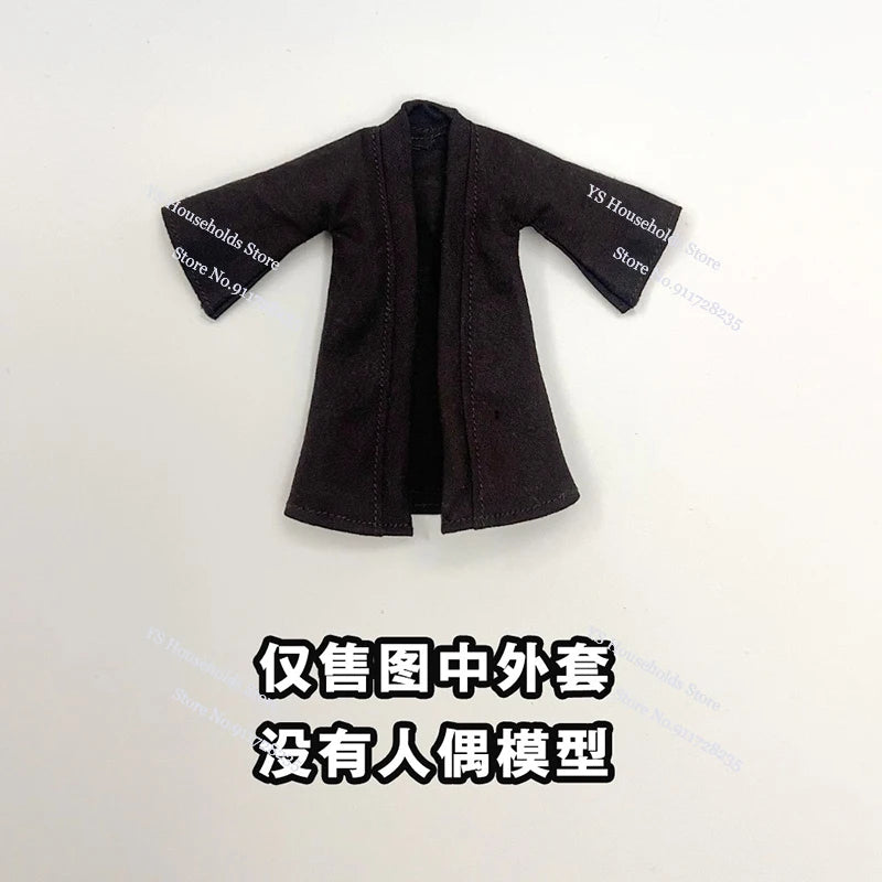 1/12 Figma Agatsuma Zenitsu Mini Orange Windbreaker Shf Kamado Nezuko Black Coat Pink Hemline Coat Toys For 6" Demon Slayer Cos