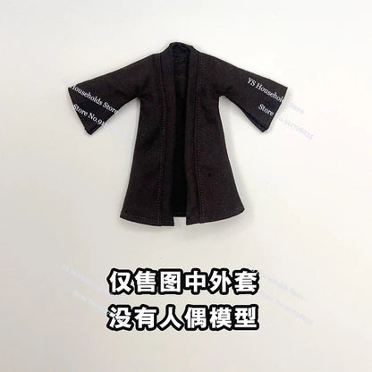 1/12 Figma Agatsuma Zenitsu Mini Orange Windbreaker Shf Kamado Nezuko Black Coat Pink Hemline Coat Toys For 6" Demon Slayer Cos