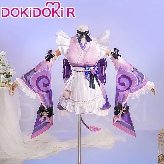 Yumemizuki Mizuki Cosplay Costume Game Genshin Impact【XS-2XL】DokiDoki-R Women Cute Dress Halloween Tail Plus Size