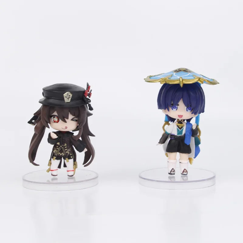 Genshin Impact Klee Yae Miko Raiden Shogun Anime Figure PVC 6Pcs/ Set Cute Model Collection Oranments Toy Gift 10CM