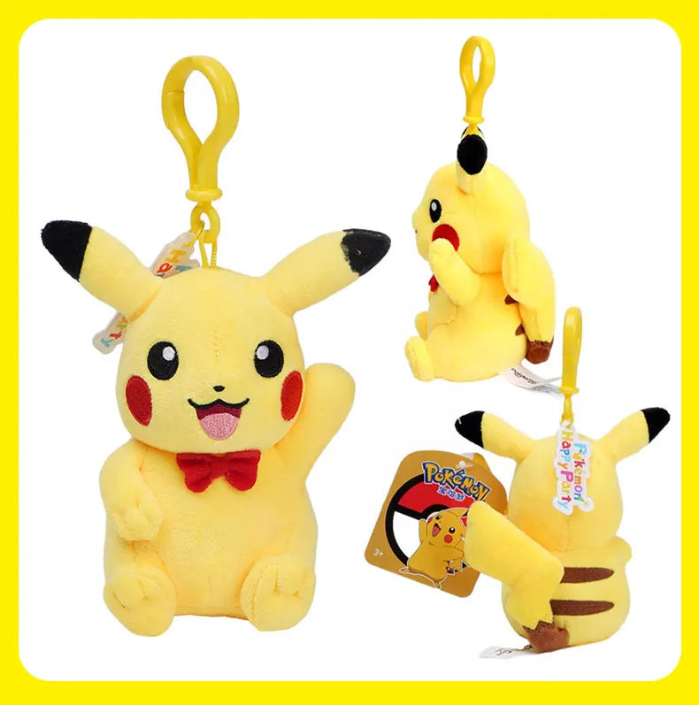 Pokemon Pikachu Mew Squirtle Charmander Kawaii Plush Toy Pendant School Bag Backpack Pendant Key Ring Small Doll Birthday Gift