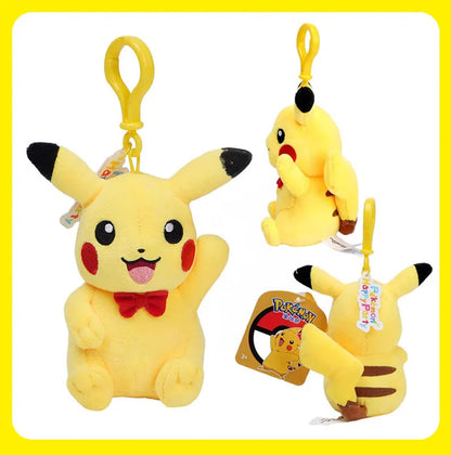Pokemon Pikachu Mew Squirtle Charmander Kawaii Plush Toy Pendant School Bag Backpack Pendant Key Ring Small Doll Birthday Gift