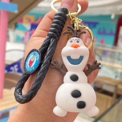 Anime Disney Figure Villain Maleficent The Evil Queen Cruella Silicone Keychain Bag Key Ring Pendant Children Toy Birthday Gifts