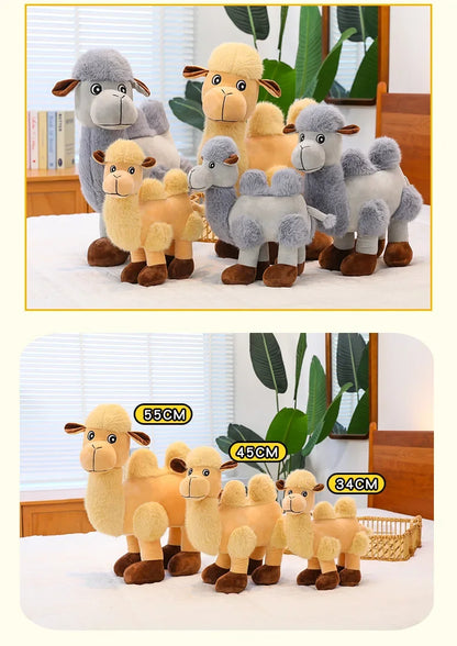 35/55cm Cute Cartoon Camel Plushies Doll Soft Stuffed Animals Plush Toys Home Decor Girls Sleeping Hug Pillow for Kids Xmas Gift