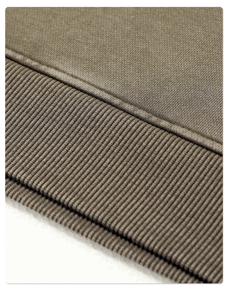 ZODF Fashion Heavy Weight 430gsm Washed Hoodie For Men Unisex Loose Edge Patchwork Distressed Hooded Pullovers Coat HY1098