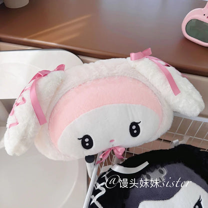 Sanrio Lolita My Melody Headrest Back Cushion Car Seat Belt Cover Stuffed Anime Kuromi Cuddly Pillow Plushies Xmas Gifts Girl