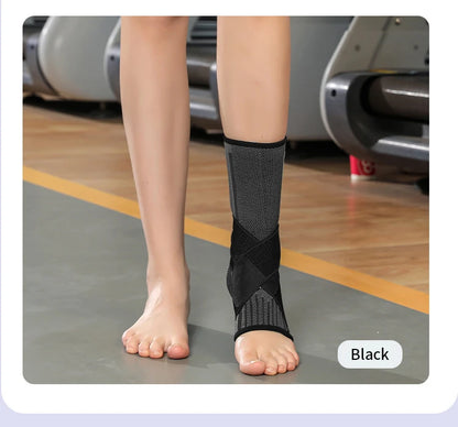 1pc Pressurized Bandage Ankle Support Ankle Brace Protector Foot Strap Elastic Belt Fitness Sports Gym Badminton Accessory