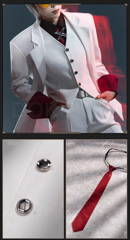 X Cosplay Costume Anime TO BE HERO X DokiDoki-SR Men X Cosplay White Suit Uniform Halloween Cosplay Costume