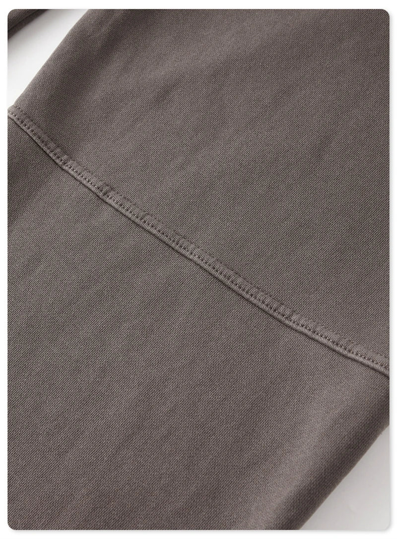 ZODF 2023 Spring Men 380gsm Washed Cotton Pants American Retro Unisex Loose Edge Oversized Straight Trousers Streetwears HY0537