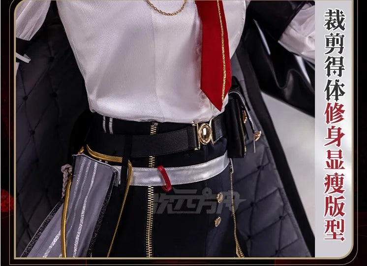 iCoser Wuthering Waves Zani Cosplay Costume Wig Uniform Headwear Tail Earrings Rinascita Halloween Party for Women Carnival Prop