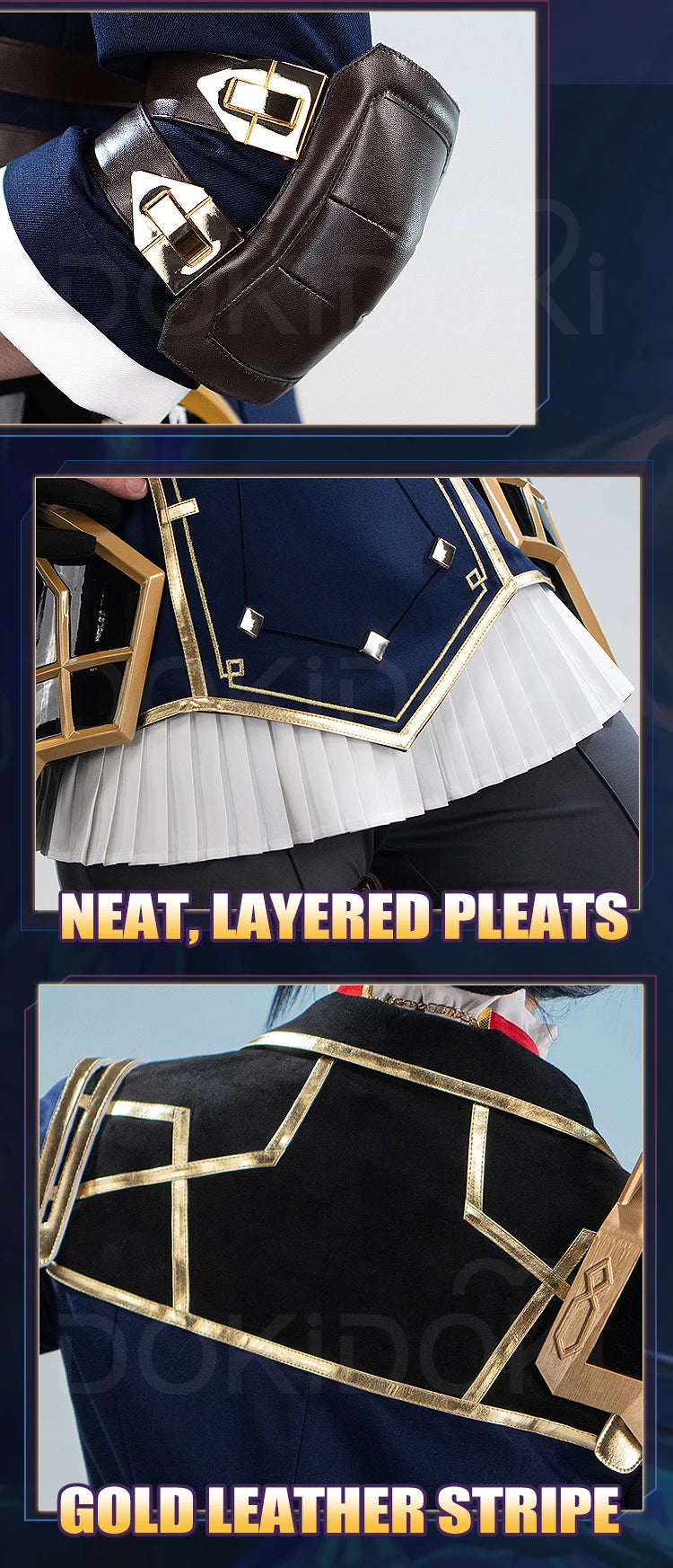 Caitlyn Cosplay Costume Anime Cosplay【S-3XL】DokiDoki-SR Women Halloween Uniform Caitlyn Cosplay Armor Hat Metal Plus Size