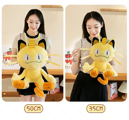 35/70cm Meowth Pokemon Plush Toys Large Anime Doll Cute Pillow Cartoon Giant Pokémon Plushie Stuffed Gift for Kids Christmas