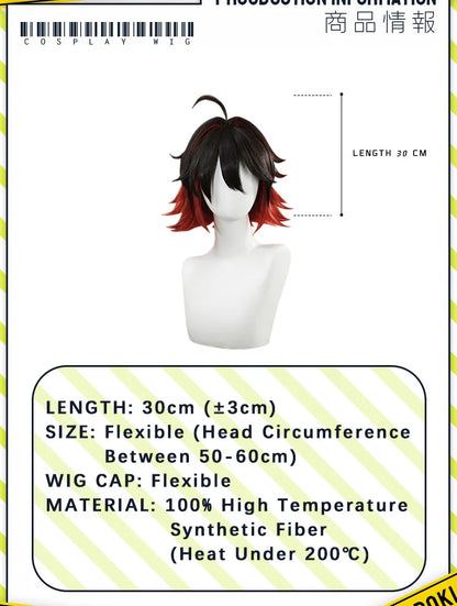 IN STOCK GaMing Wig Game Genshin Impact DokiDoki Men Hair Cosplay Hair Heat Resistant Synthetic Free Wig Cap