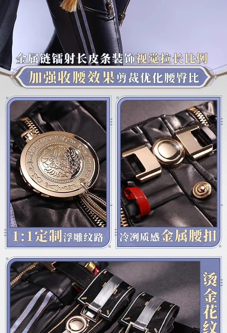 Wuthering Waves Zani Cosplay Costume Wig Uniform Metal Props Montelli Family Averardo Bank Ragunna Rinascita Halloween for Women