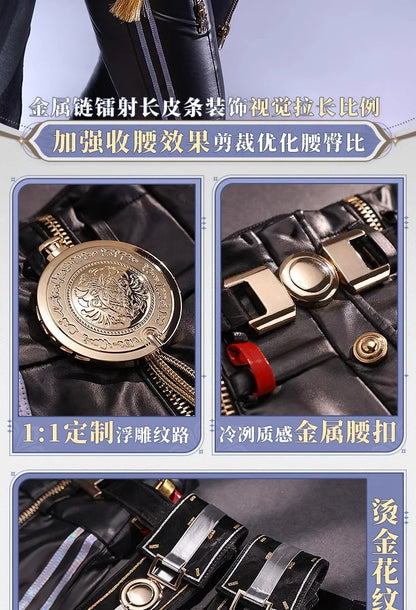 Wuthering Waves Zani Cosplay Costume Wig Uniform Metal Props Montelli Family Averardo Bank Ragunna Rinascita Halloween for Women