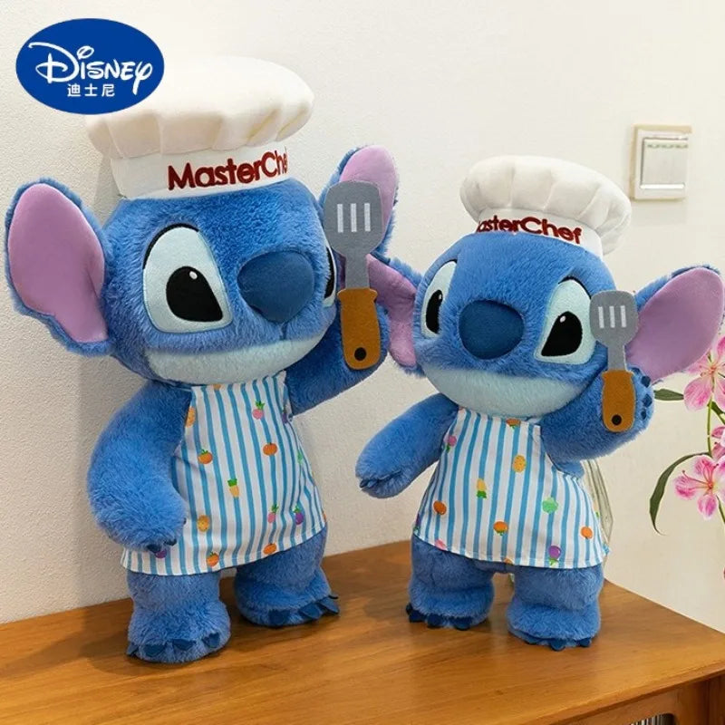 50/60/75cm Big Size Chef Stitch Disney Anime Plush Stuffed Doll Kawaii Room Decoration Plushies Children's Pillow Holiday Gift