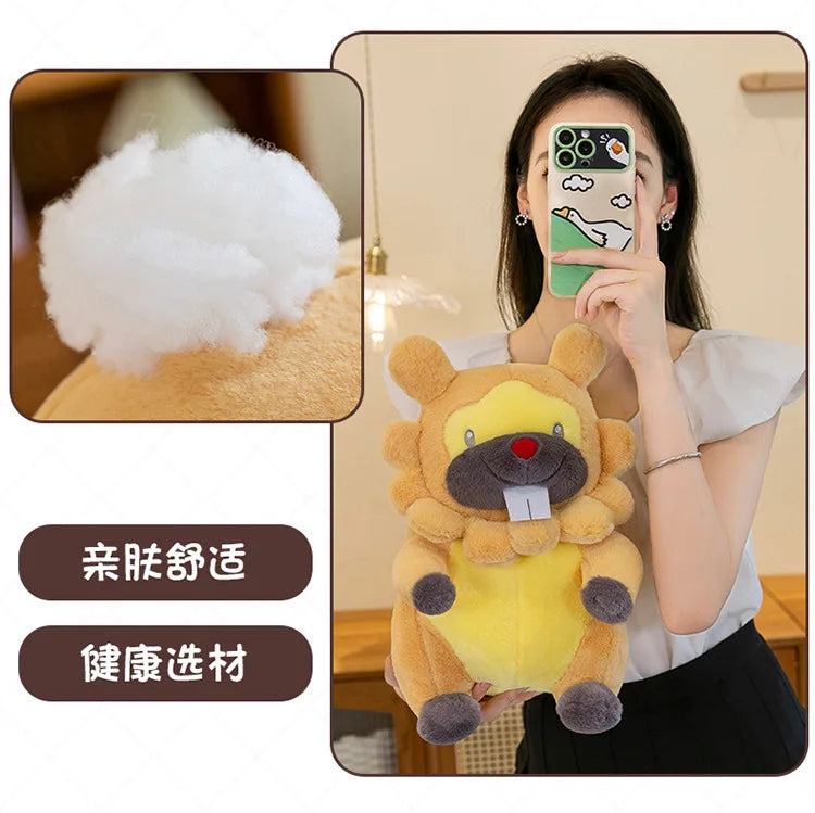 45/55/70CM Big Size Pokemon Bidoof Plush Cartoon Anime Plushies Soft Pillow Doll Kawaii Stuffed Plushie Ornament Gifts for Kids