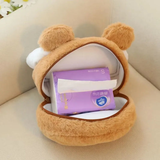 Sanrio Kuromi My Melody Cinnamoroll Cute Plush Storage Bag Plush Tissue Box Plush Makeup Bag Multifunctional Package