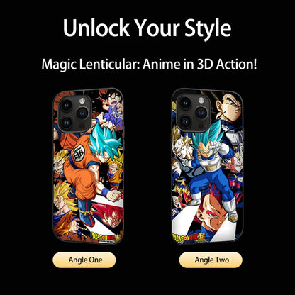 3D Lenticular Phone Cases Dragon Ball Z Goku White God Vegeta Gohan Super Saiyan 4 for Cell Phone IPHONE SAMSUNG REDMI,Etc.