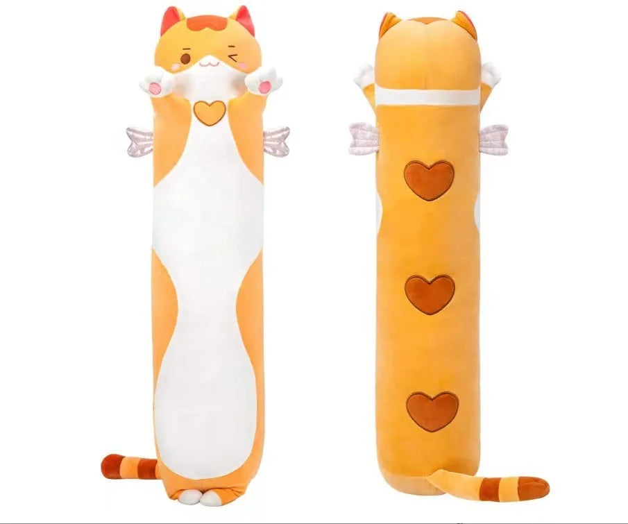 New Long Cat Plush Pillow Wings Colorful Sofa Pillow Bed Pillow Doll Plush Toy Doll Children's Birthday Christmas Gift