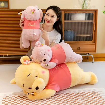 40-100CM New Disney Winnie the Pooh Bear Doll Cartoon Plush Toy Cute Anime Soft Pillow Stuffed Kawaii Children's Birthday Gift