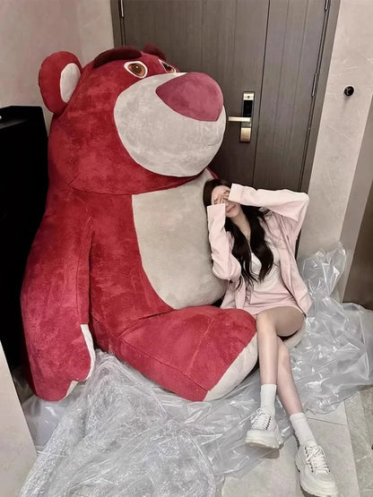 120cm Large Big Size Disney Lotso Cartoon Anime Plush Stuffed Doll Room Kawai Plushies Pillow Ornaments Children's Holiday Gifts
