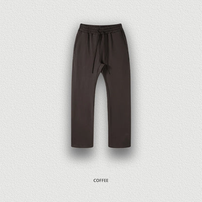 ZODF New 2025 Autumn Men's 445GSM Sweatpants Unisex High Street Soft Knitted Straight Pants Brand Streetwears Tracksuits HY0382