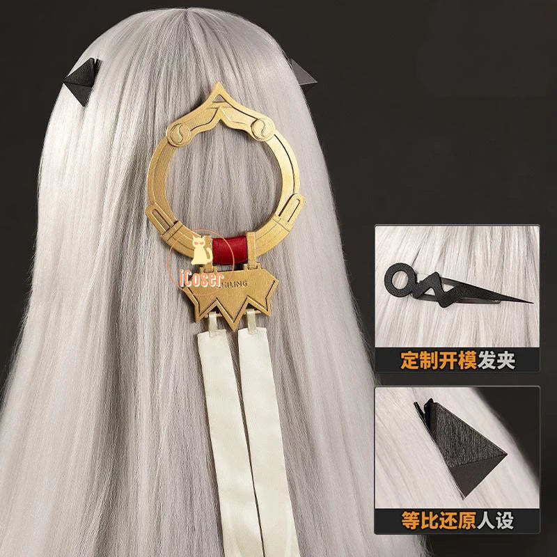 Zenless Zone Zero Yixuan Cosplay Costume Wig Uniform Headwear Rings Yunkui Summit Halloween Party for Women Girls Carnival Props