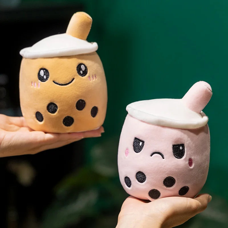 Various Play Doll Boba Plushies Mini Dolls in a Boba Cup Can Flip Boba Tea Toy Many Size Boba Tea Cushions for For Kids Girl